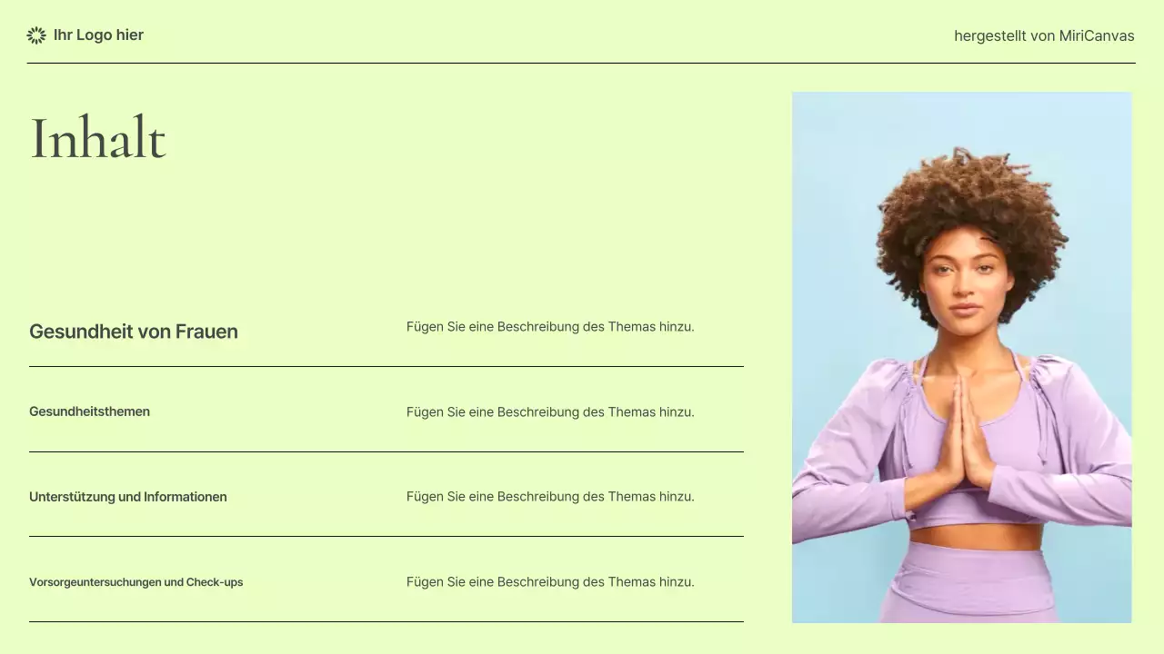 Pastellfarbene Präsentation moderner Informationen zur Frauengesundheit