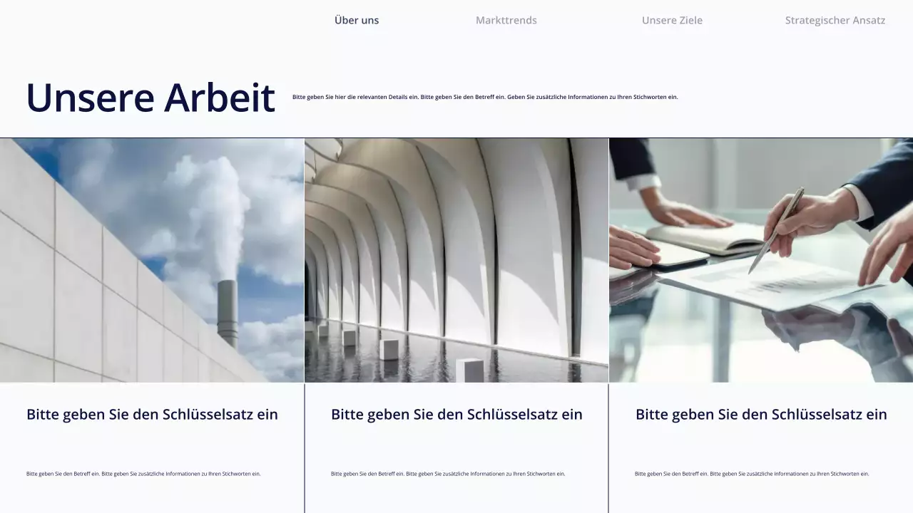 Weiße, einfache Inhaltspräsentation