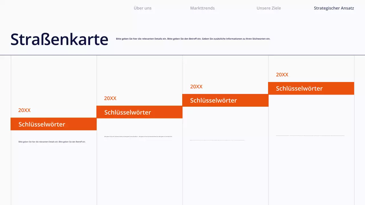 Weiße, einfache Inhaltspräsentation
