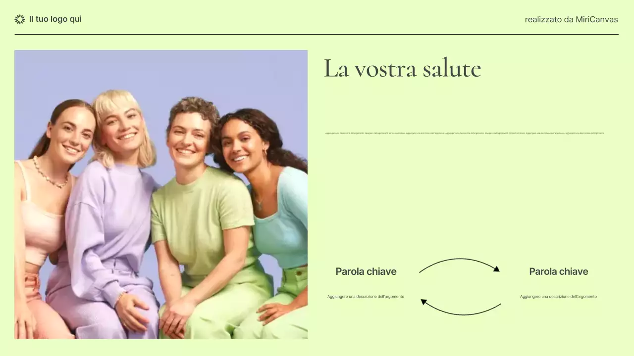 Presentazione informativa sulla salute delle donne in stile moderno pastello