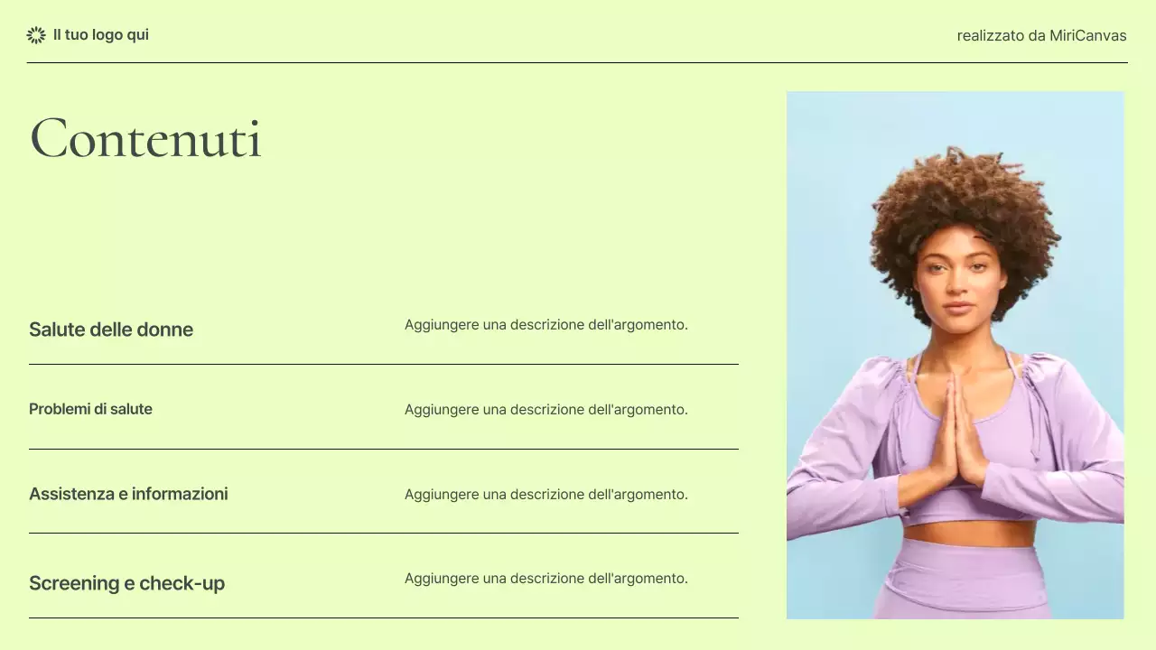 Presentazione informativa sulla salute delle donne in stile moderno pastello