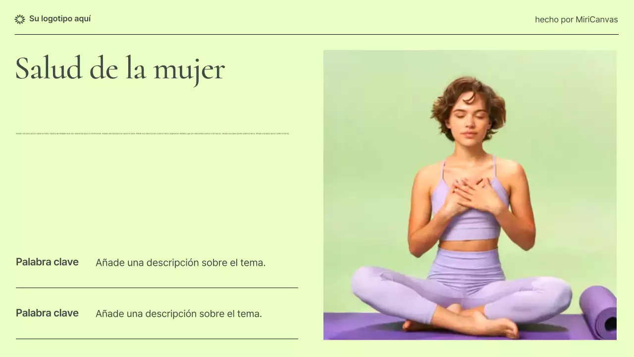 Presentación moderna de información sobre salud femenina en tonos pastel