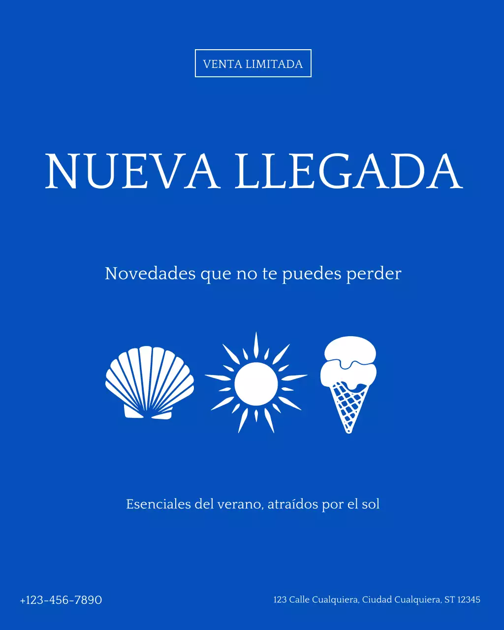 Publicación de promoción de verano moderna azul