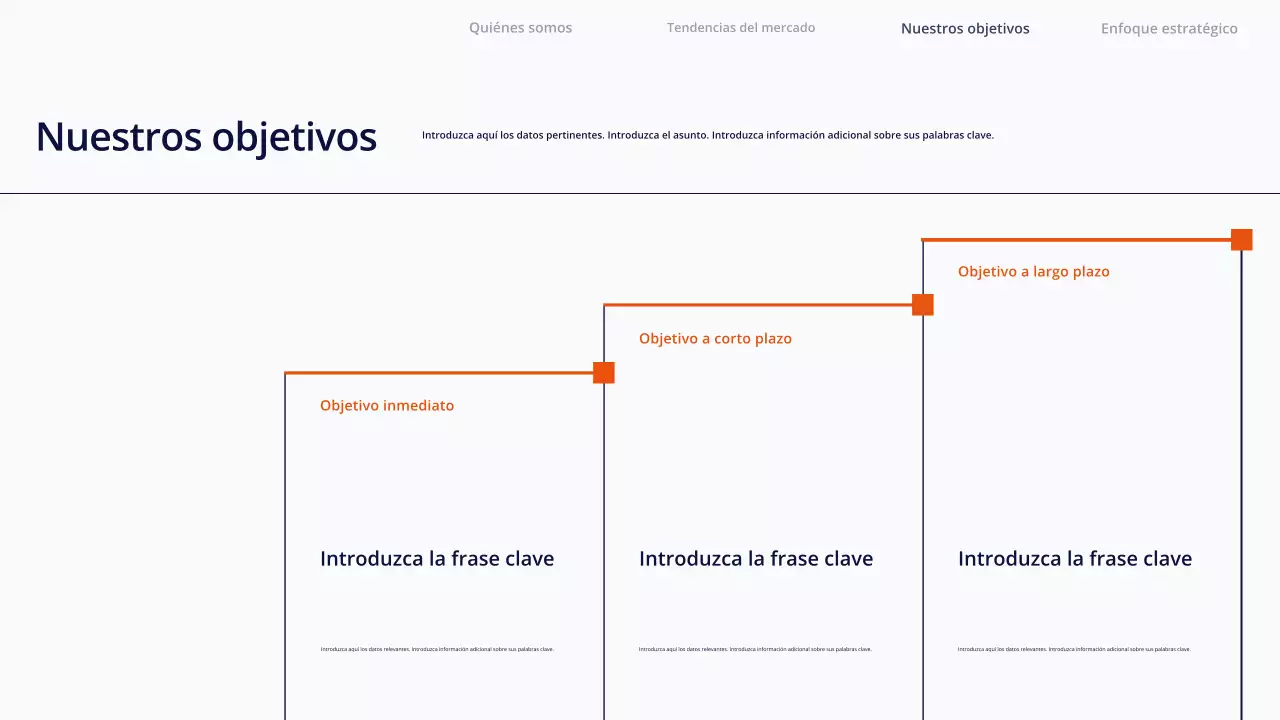 Presentación de contenido simple en blanco