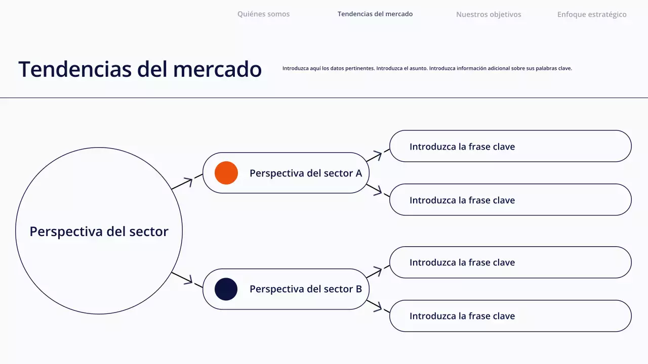 Presentación de contenido simple en blanco
