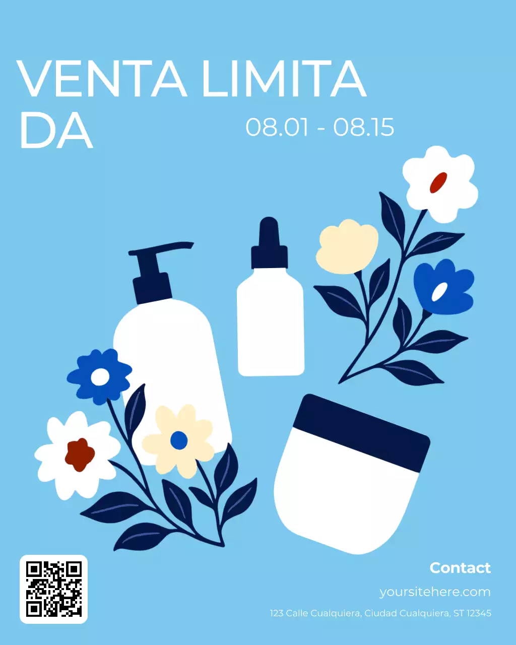 Publicación de promoción de Blue Modern Skincare