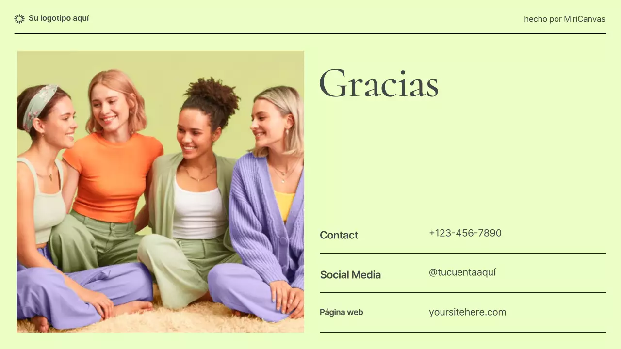 Presentación moderna de información sobre salud femenina en tonos pastel