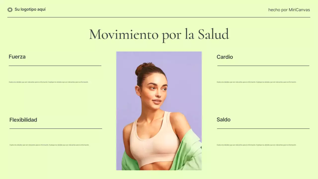 Presentación moderna de información sobre salud femenina en tonos pastel