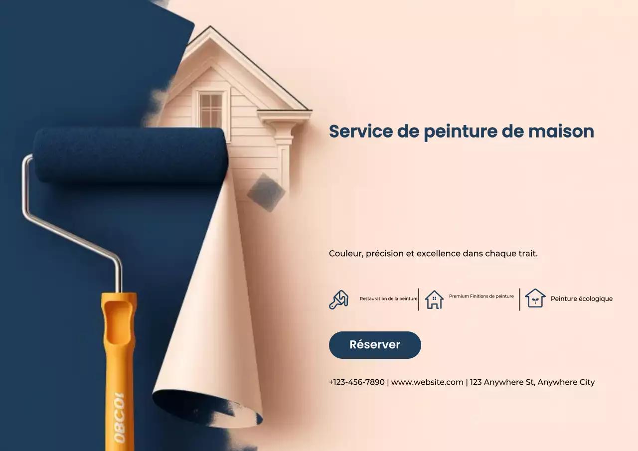 Affiche du service de peinture moderne de la marine