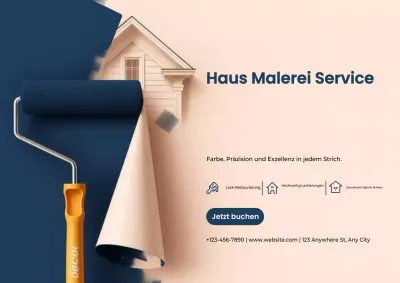 Moderner Malservice der Marine Poster