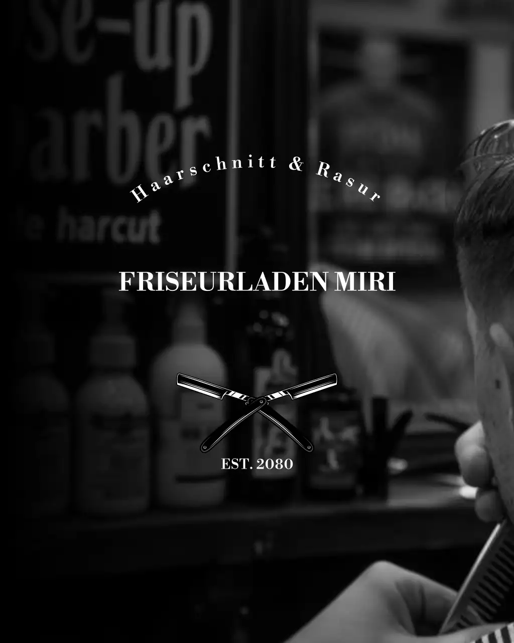 Moderne Social-Media-Werbung in Schwarz und Weiß