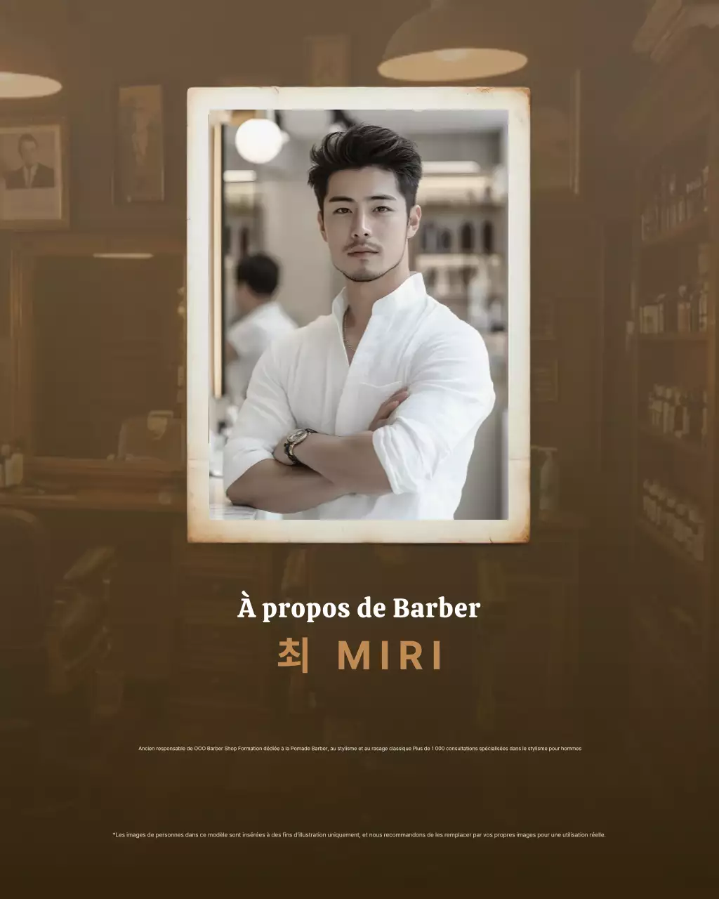 Promotion du salon de beauté moderne beige