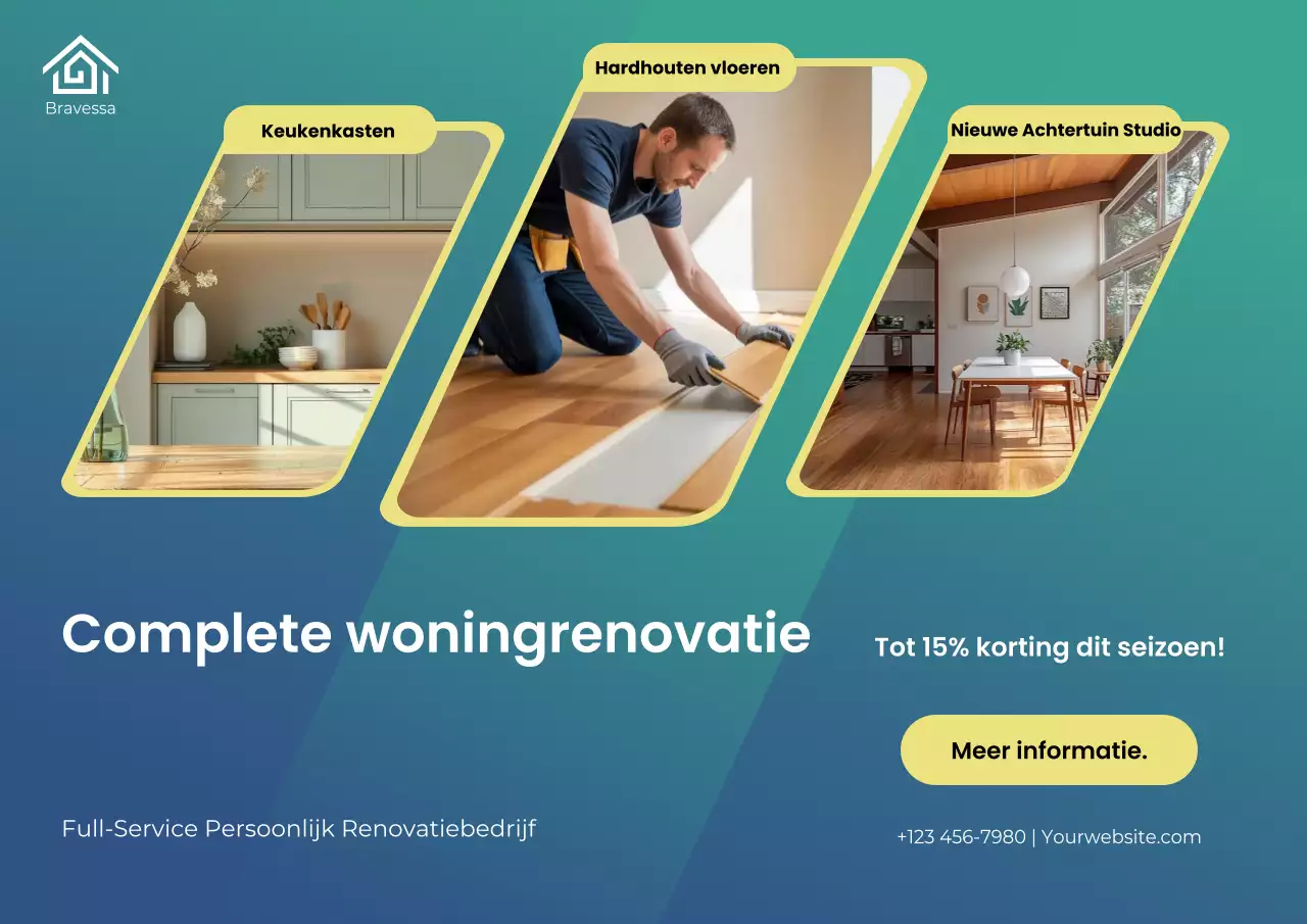 Promotieposter voor Teal Modern Home Renovation