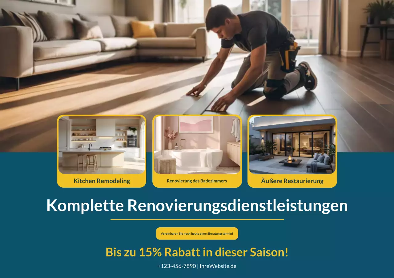 Poster für moderne Hausrenovierungsdienste