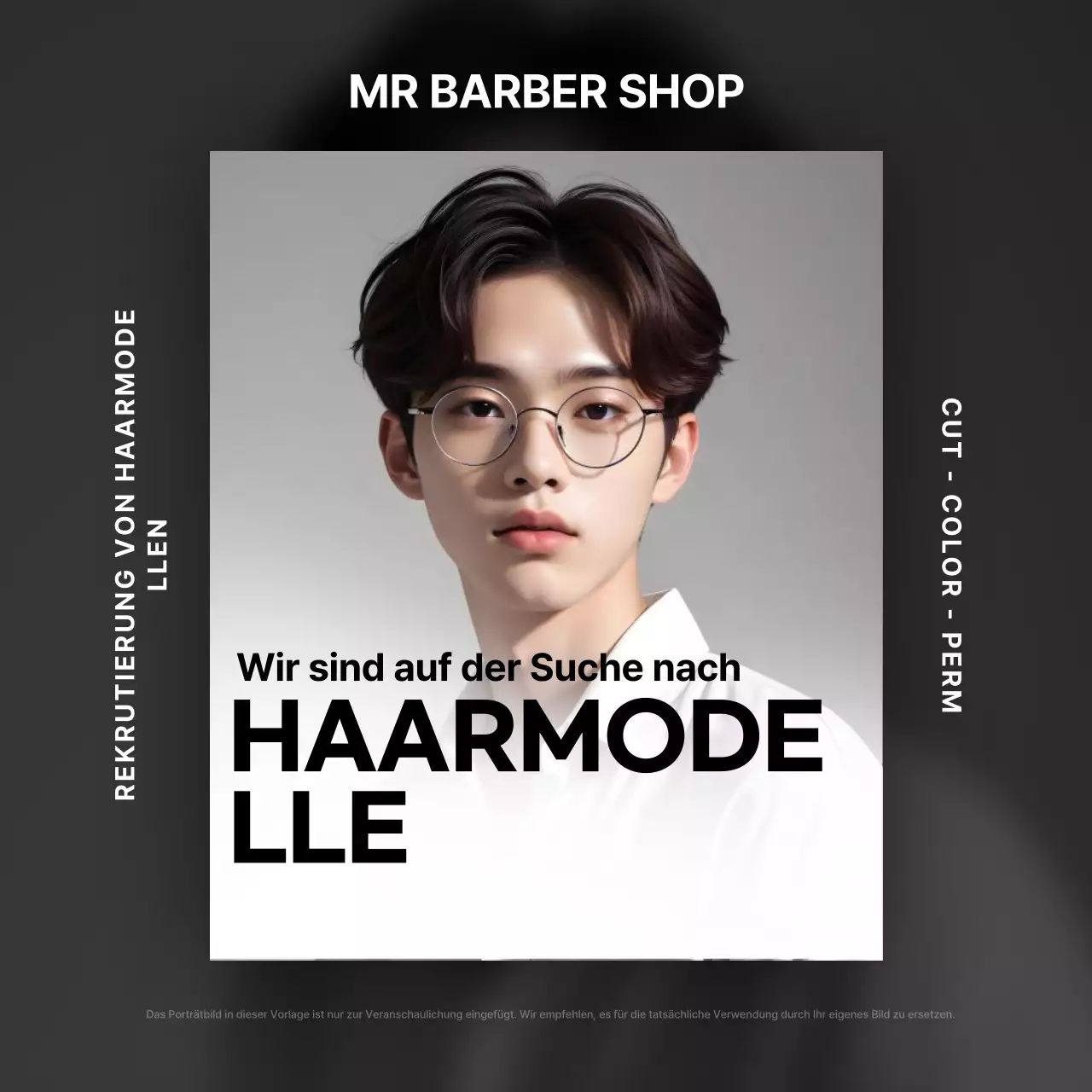 Rekrutierung schwarzer Models mit modernem Haar