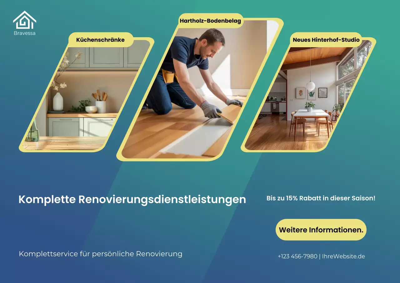 Petrol Modern Home Renovation Promotion Poster