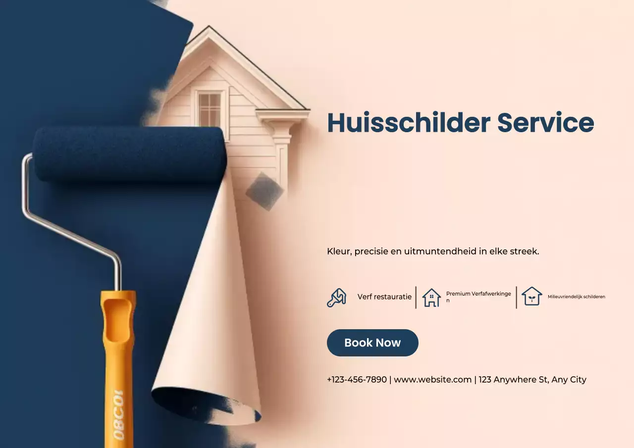 Poster van de Navy Modern Painting Service