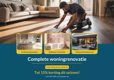 Poster voor moderne woningrenovatiediensten