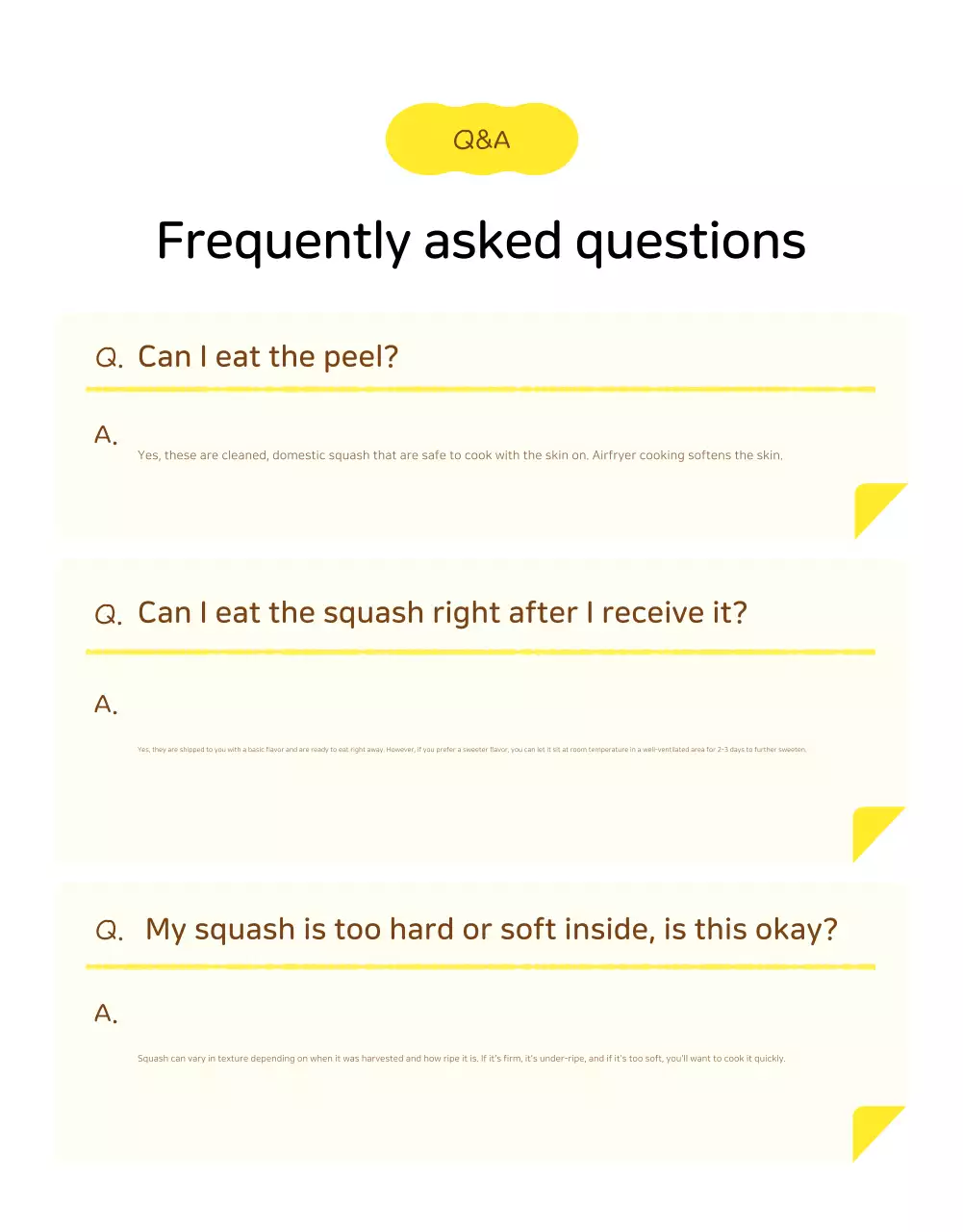 Yellow Simple Agricultural Products Detail Page