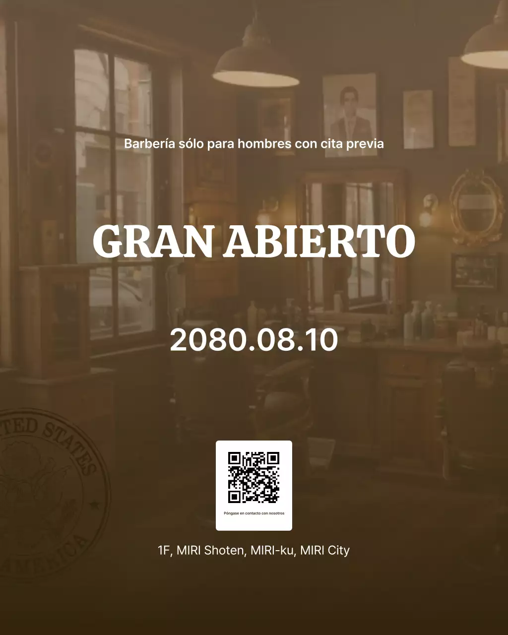 Promoción de salón de belleza moderno beige