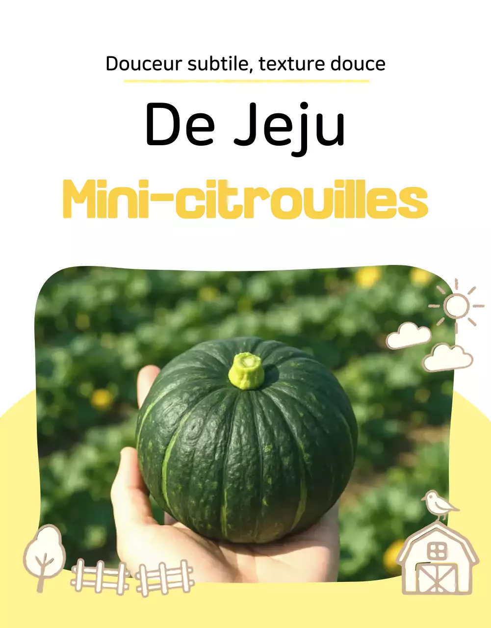Page de détails des produits agricoles simples jaunes