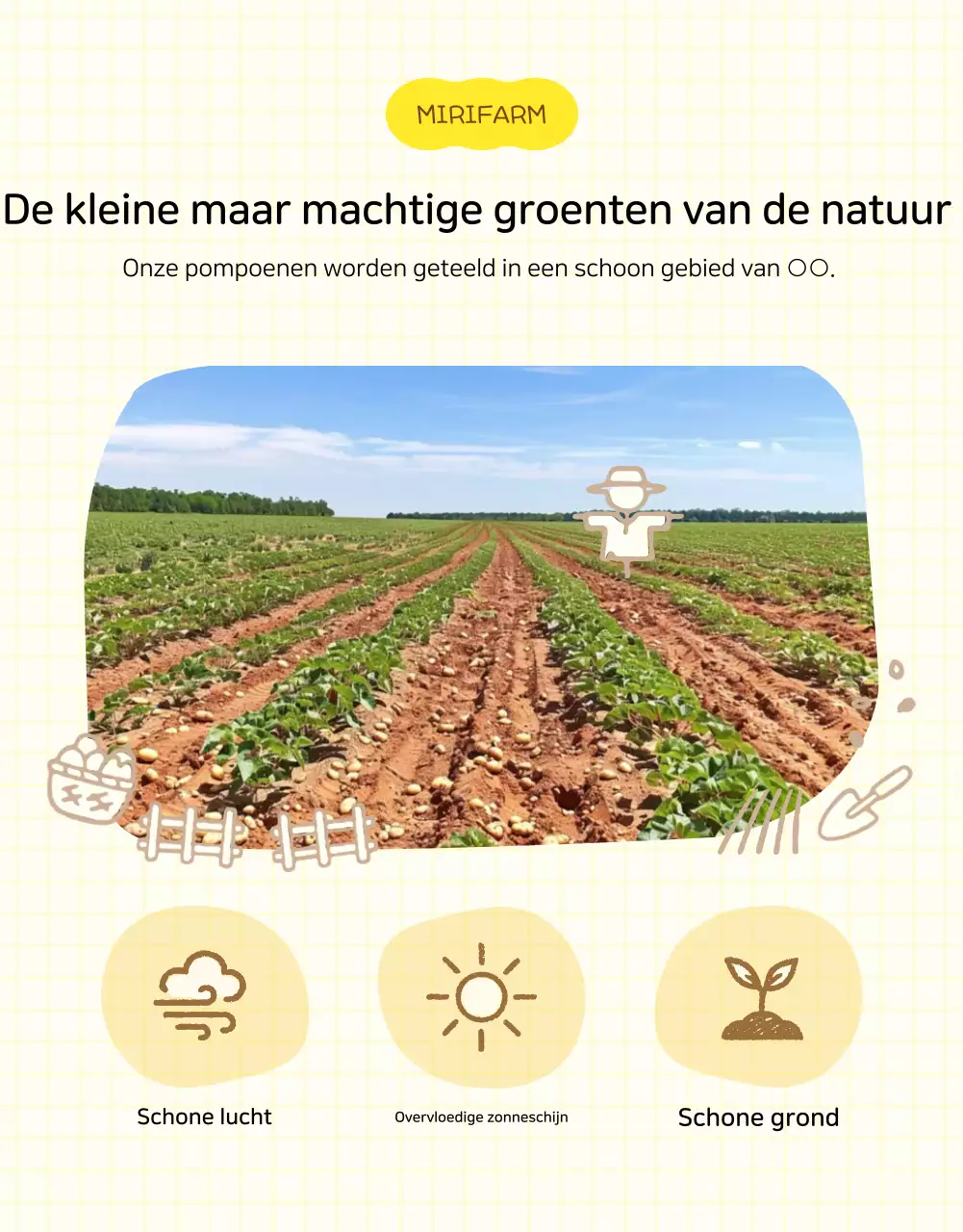 Gele eenvoudige landbouwproducten detailpagina