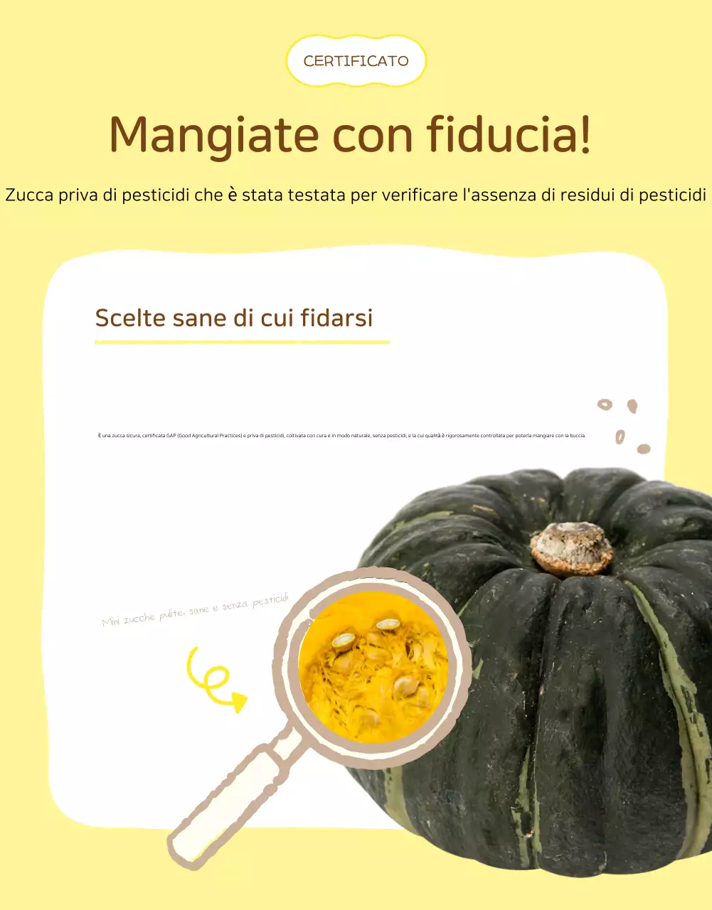 Pagina dei dettagli dei prodotti agricoli semplici gialli