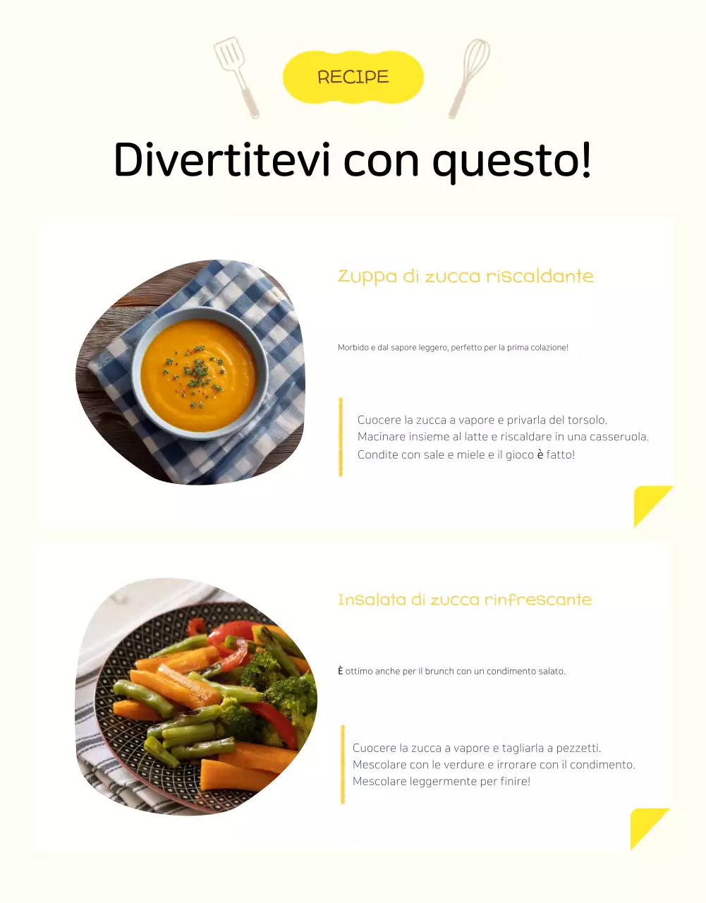 Pagina dei dettagli dei prodotti agricoli semplici gialli