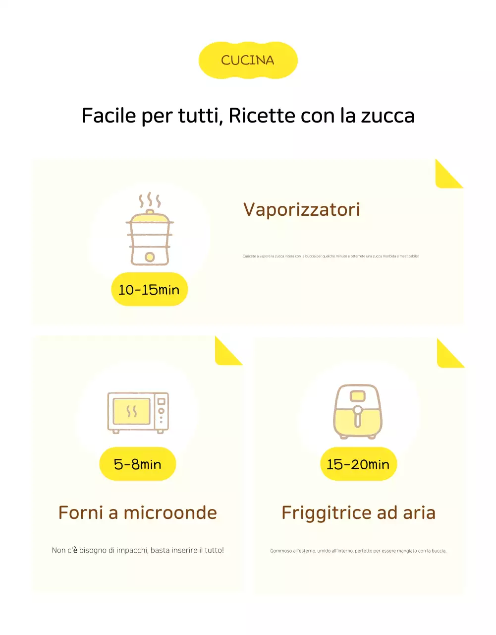 Pagina dei dettagli dei prodotti agricoli semplici gialli
