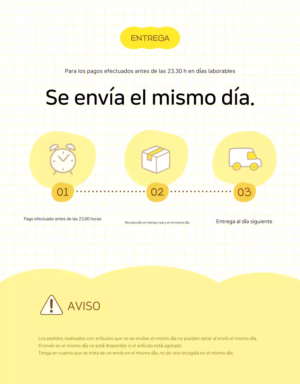 Página de detalles de productos agrícolas simples en amarillo