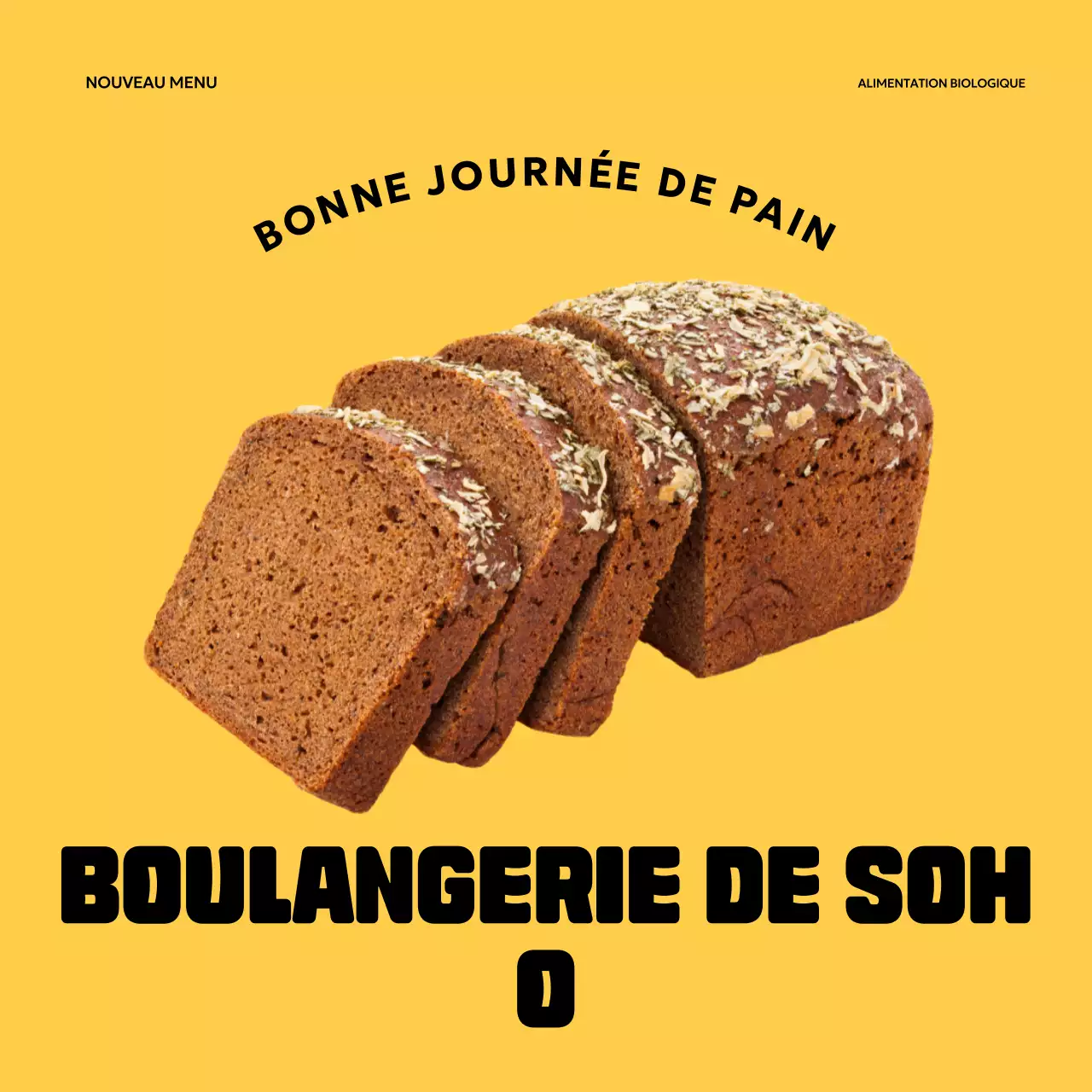 Promotion de la boulangerie simple jaune