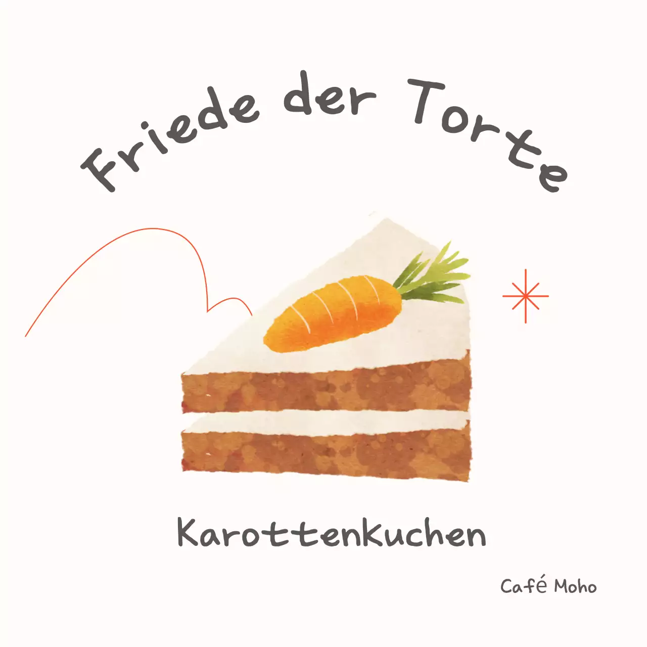 Beige einfache Dessert Postkarte