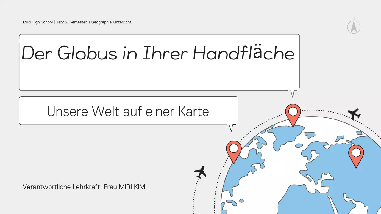 Gray Modern Geography Klassenhandbuch