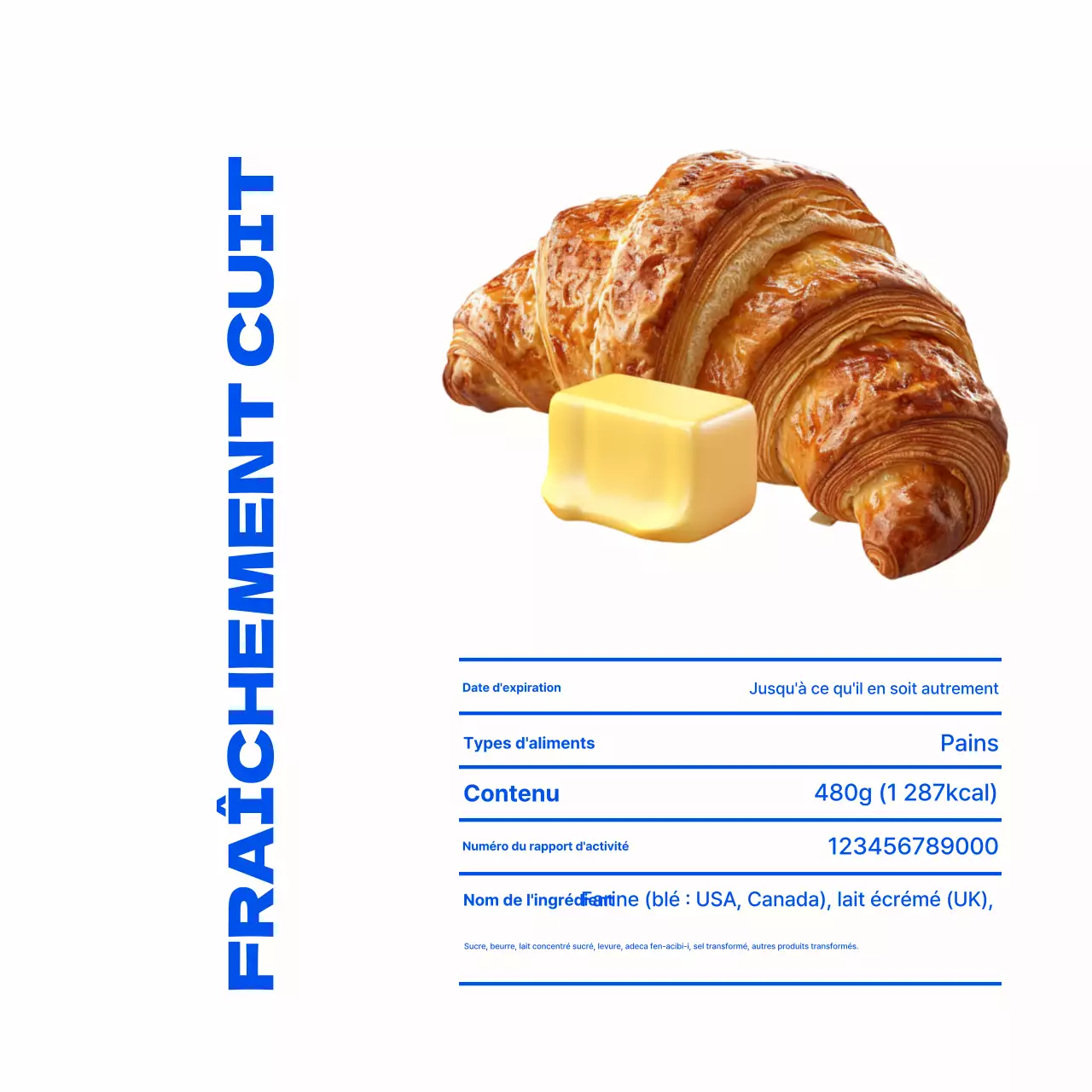 Promotion des produits de boulangerie Blue Modern
