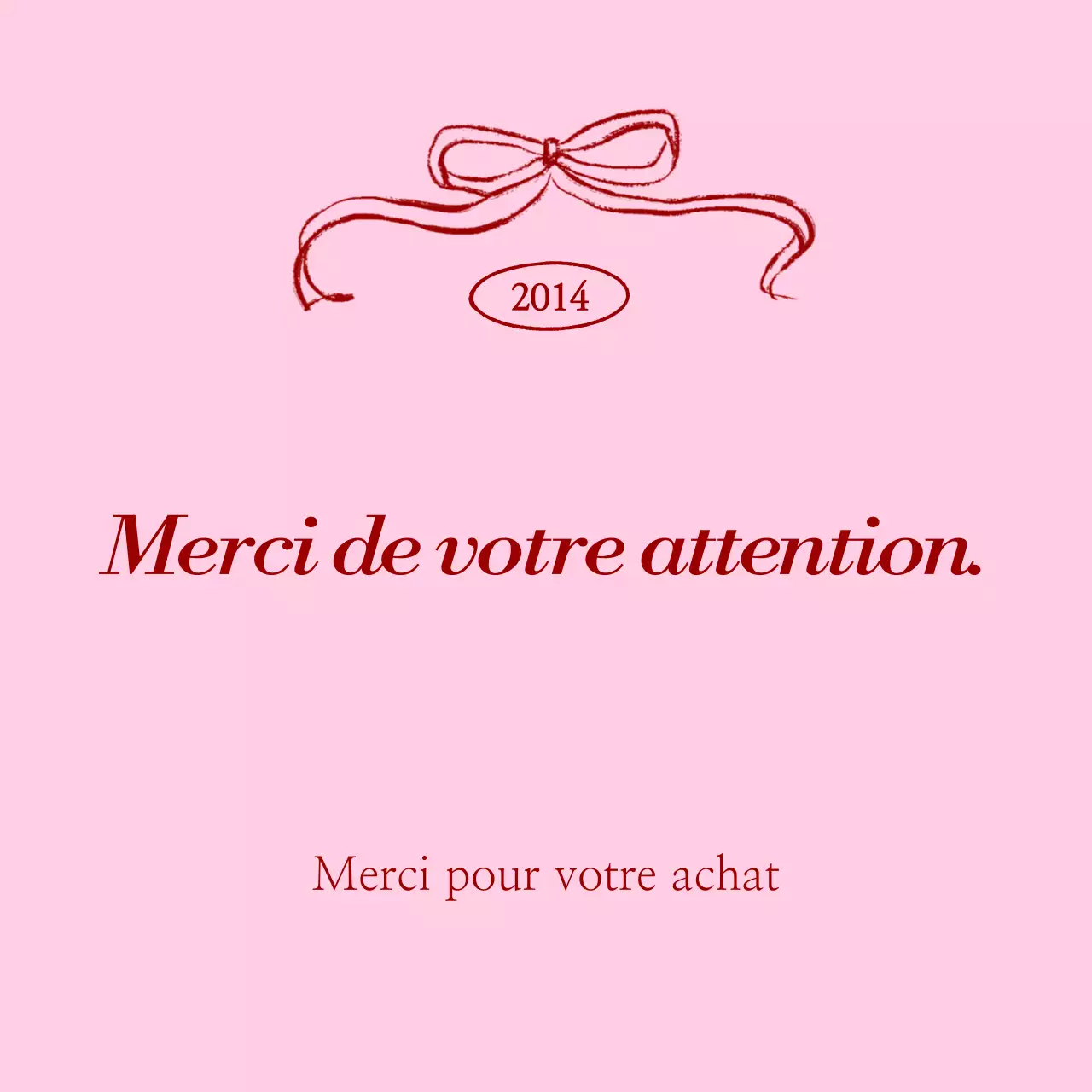 Message de remerciement simple et rose