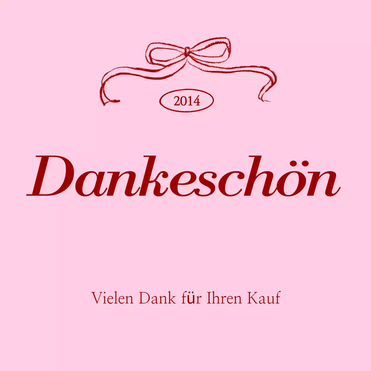 Rosa einfacher Dankeschön-Gruß