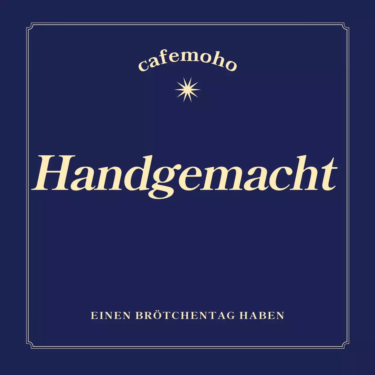 Marineblaue klassische Bäckerei-Werbung