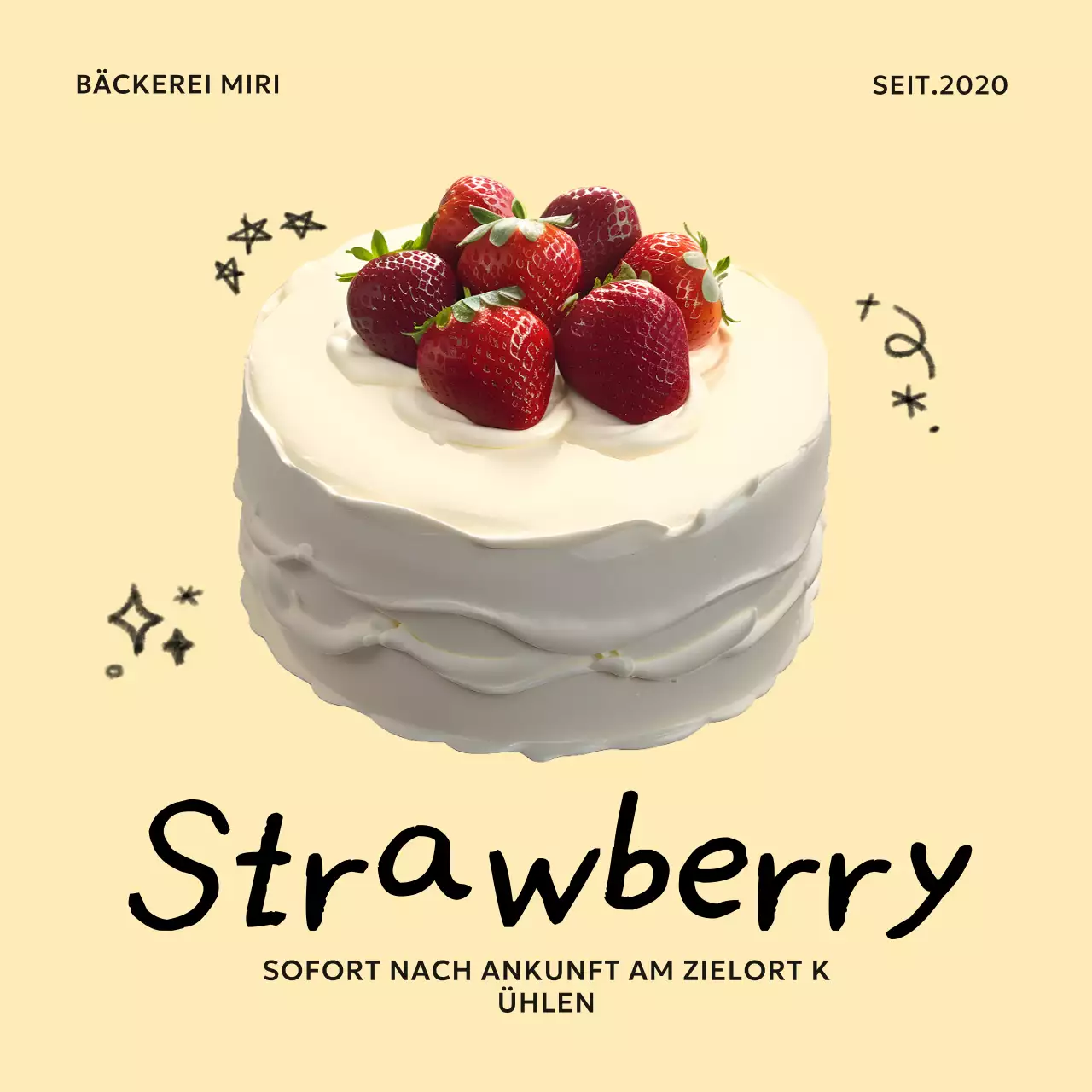 Beige Simple Dessert Werbung