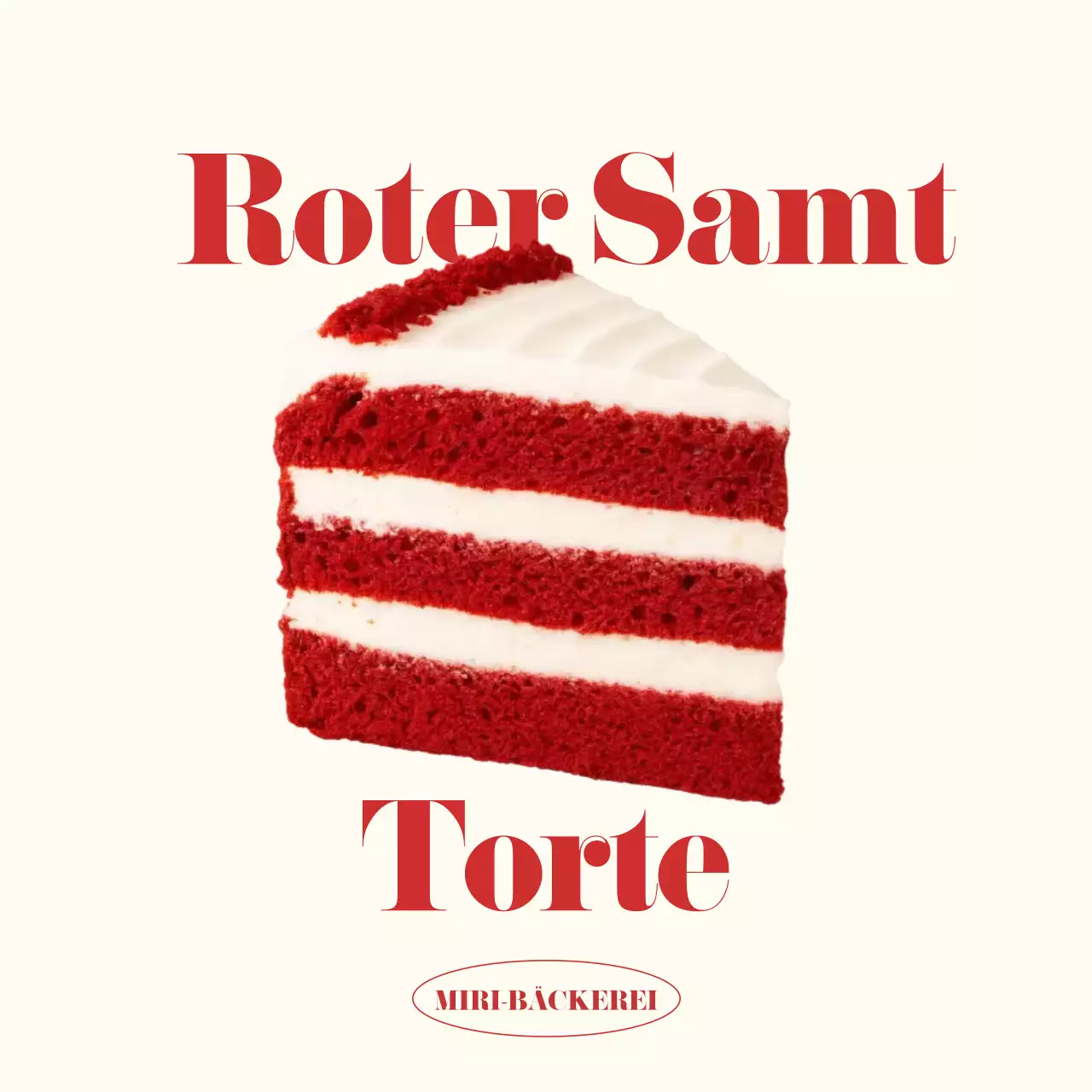 Werbung für einfaches Dessert in Elfenbein