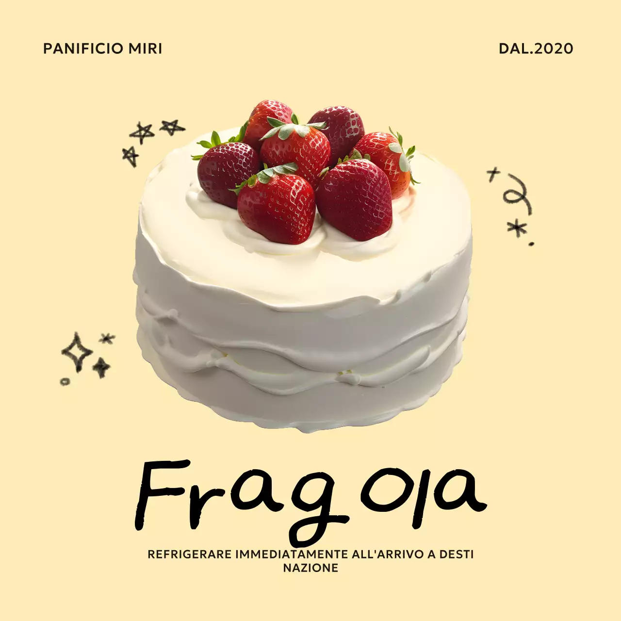 Pubblicità di dessert semplice beige