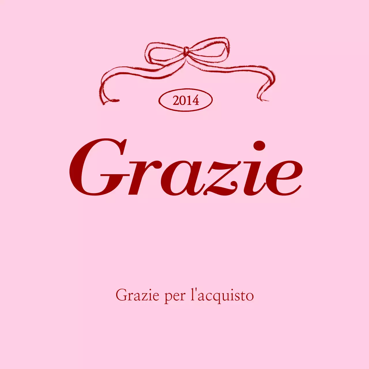 Semplice saluto di ringraziamento rosa