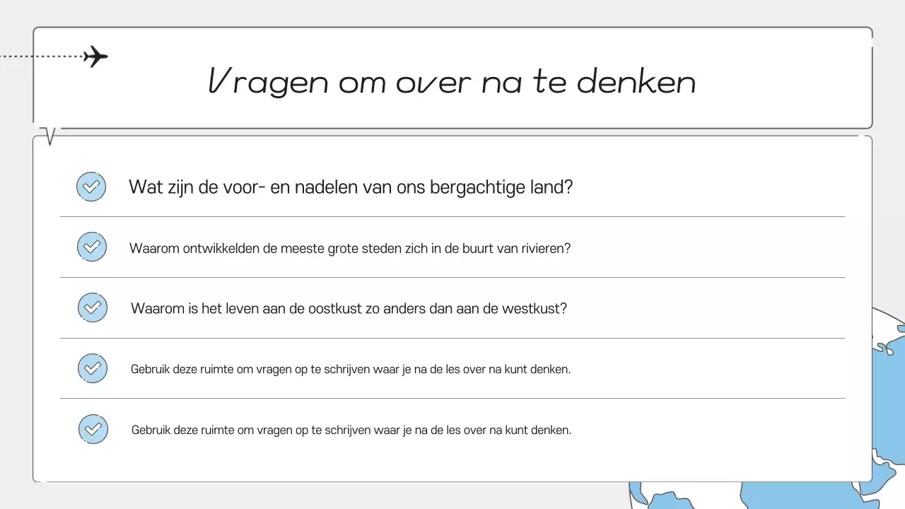 Grijze moderne geografie klasgids