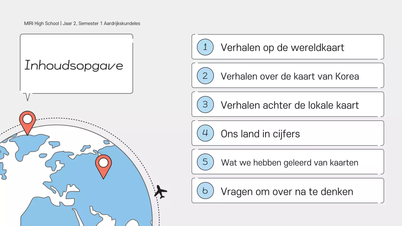 Grijze moderne geografie klasgids