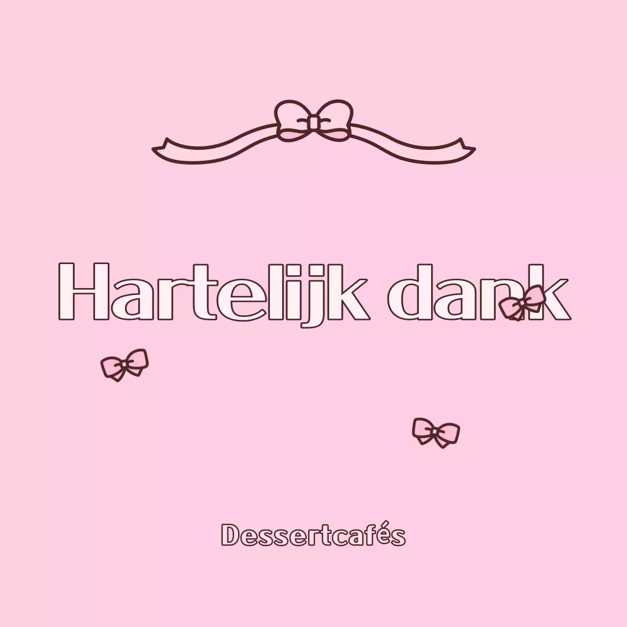 Roze baby bedankgroeten