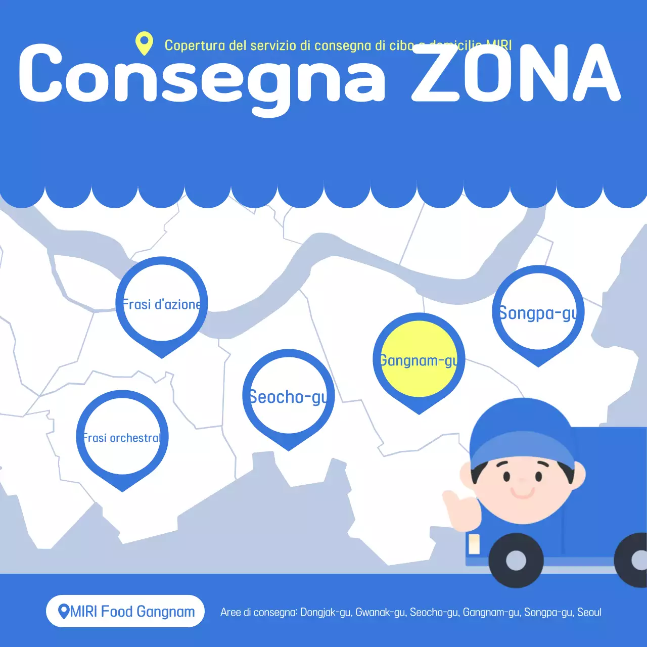 Guida alla consegna semplice blu