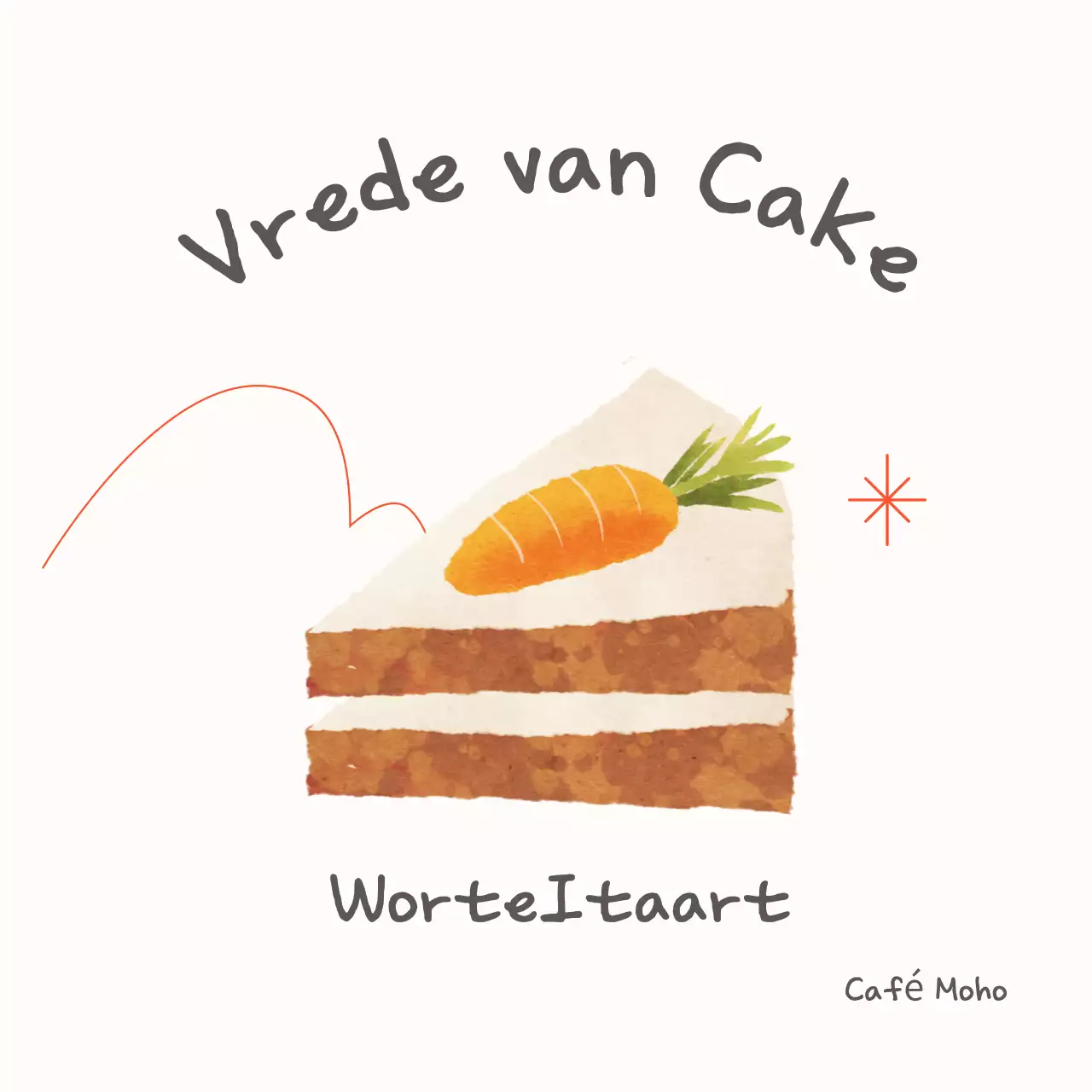 Beige Eenvoudig Dessert Ansichtkaart