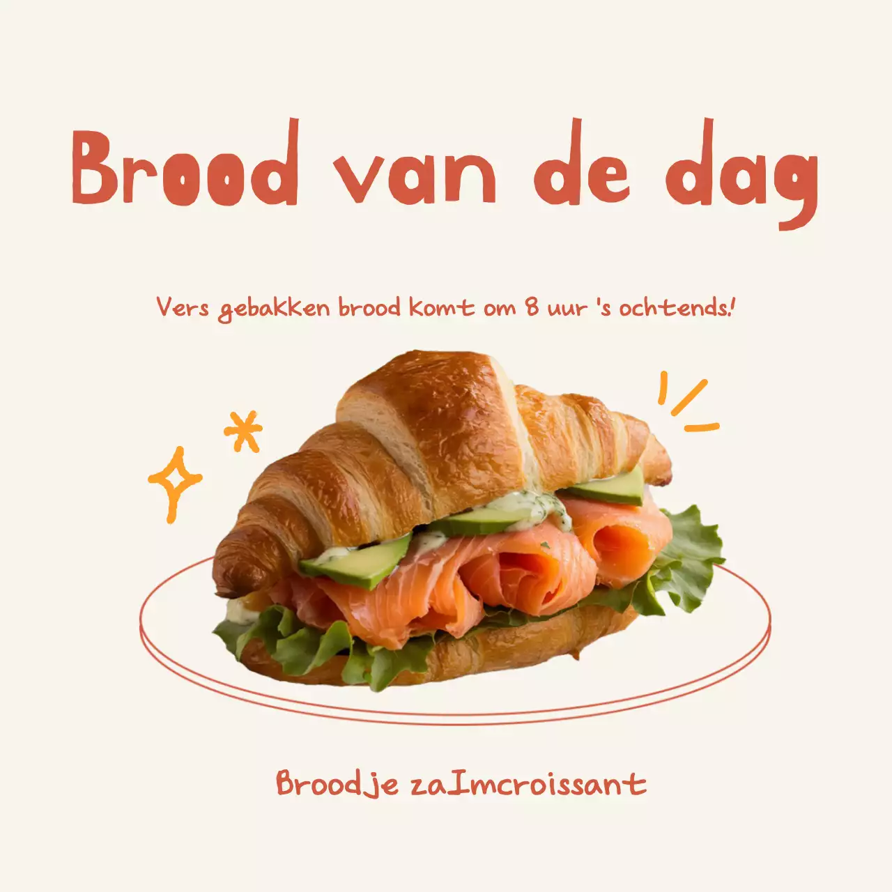 Beige Simpele Sandwich Advertentie