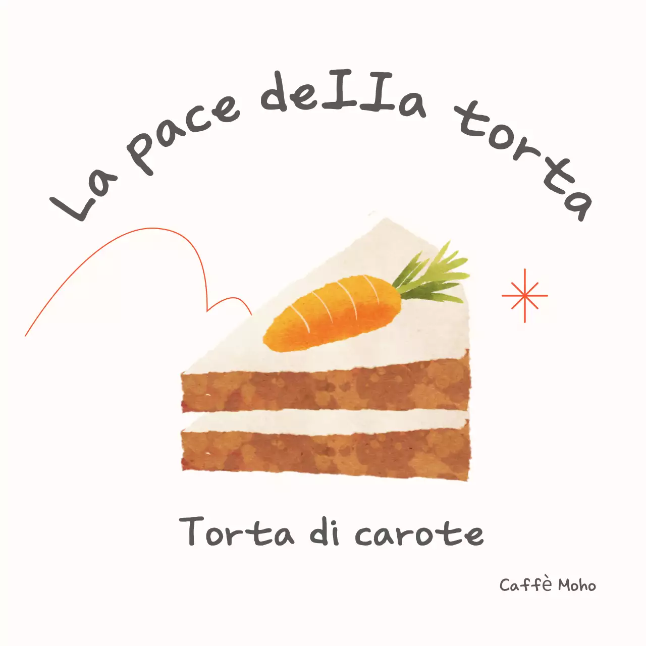 Cartolina di dessert semplice beige