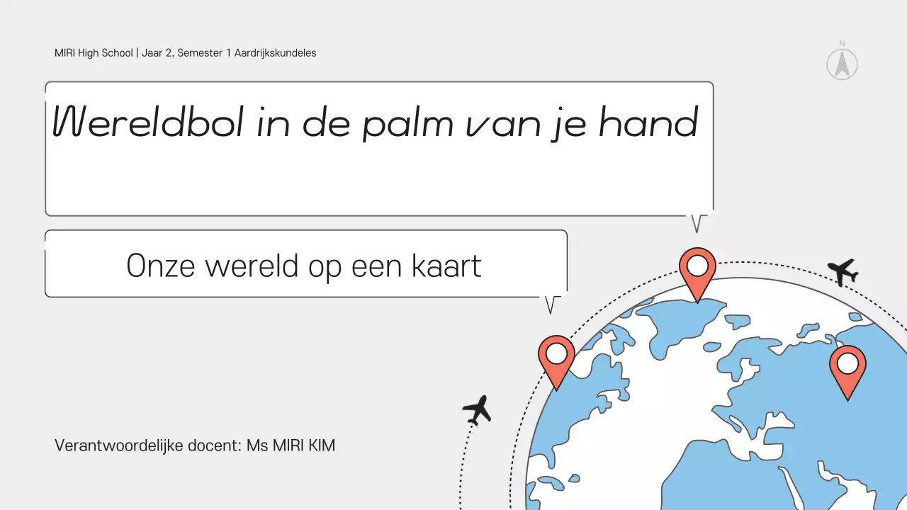 Grijze moderne geografie klasgids