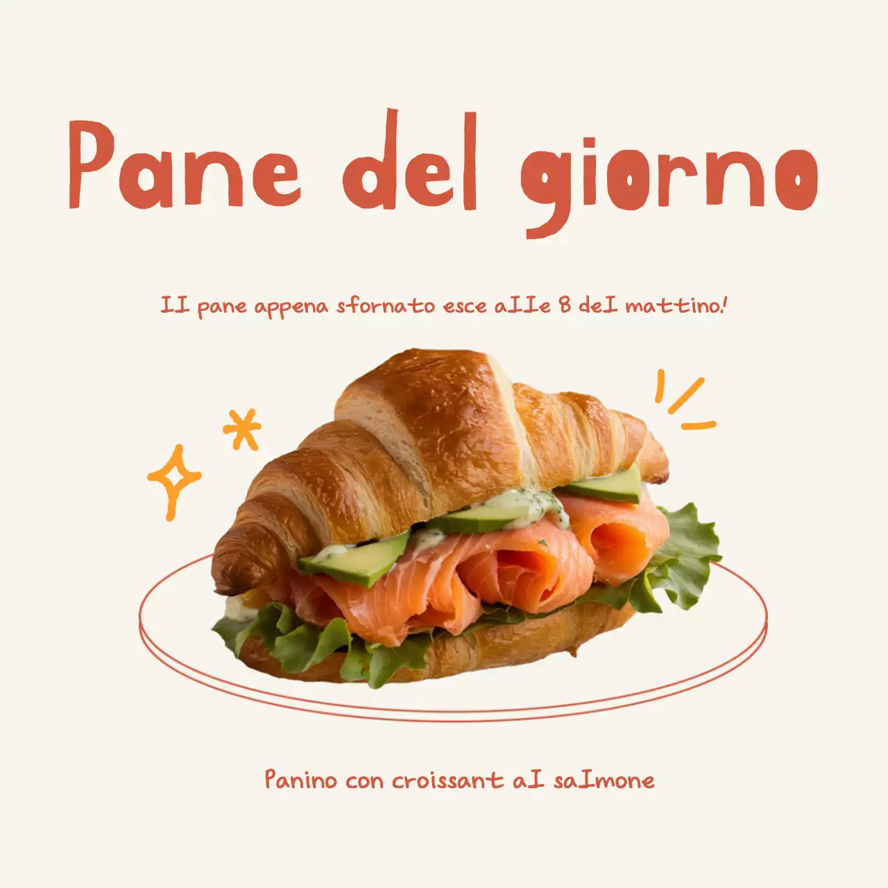 Pubblicità del panino semplice beige
